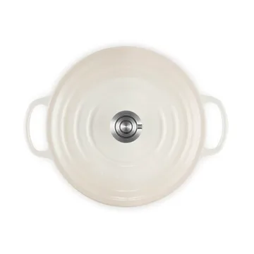 Le Creuset Signature gjutjärn rund gryta - Meringue, 3,3 L - Le Creuset