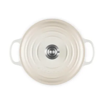 Le Creuset Signature gjutjärn rund gryta - Meringue, 4,2 L - Le Creuset