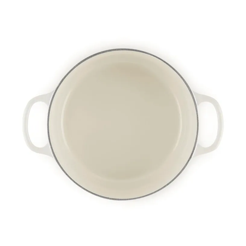 Le Creuset Signature gjutjärn rund gryta, Meringue, 5,3 L Le Creuset
