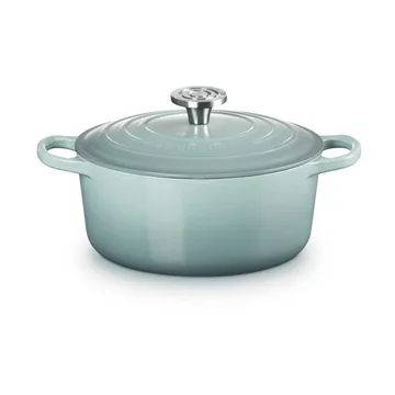 Le Creuset Signature gjutjärn rund gryta - Sea Salt, 4,2 L - Le Creuset