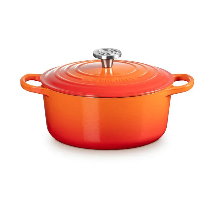Le Creuset Signature gjutjärn rund gryta - Volcanic, 4,2 L - Le Creuset