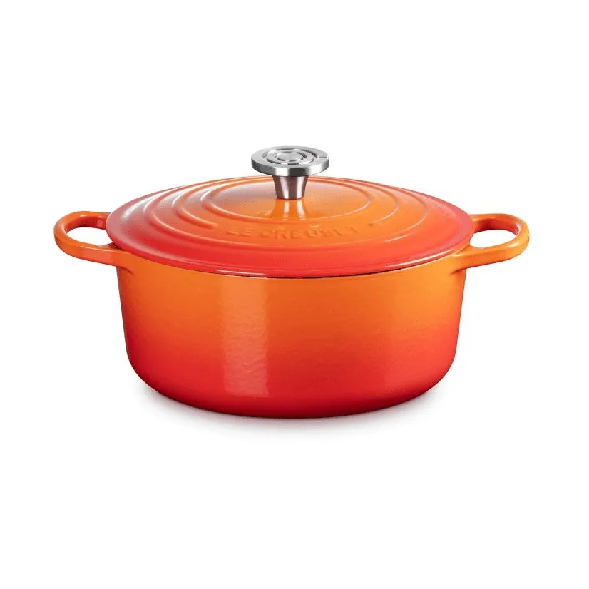 Le Creuset Signature gjutjärn rund gryta, Volcanic, 5,3 L Le Creuset