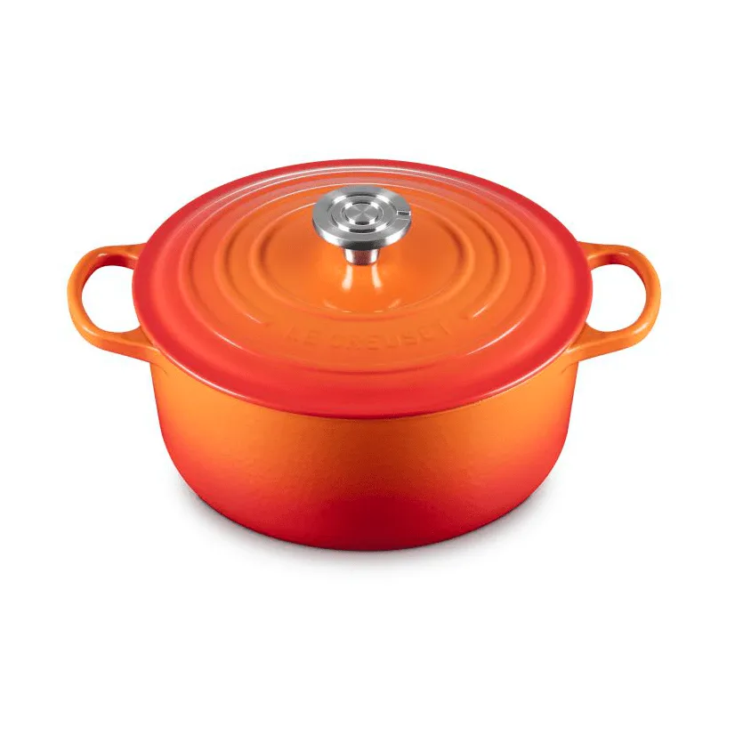 Le Creuset Signature gjutjärn rund gryta, Volcanic, 5,3 L Le Creuset