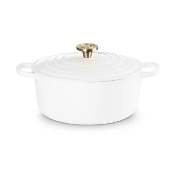 Le Creuset Signature gjutjärn rund gryta - White, 6,7 L - Le Creuset