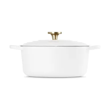 Le Creuset Signature gjutjärn rund gryta - White, 6,7 L - Le Creuset