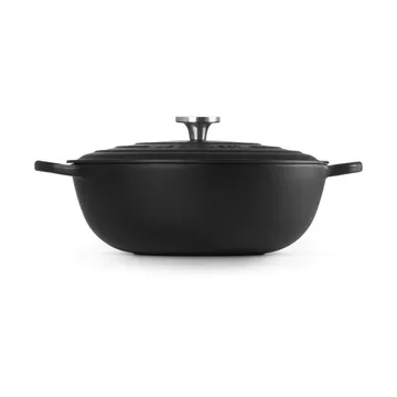 Le Creuset Signature gjutjärn stekgryta - Matte Black, 7 L - Le Creuset