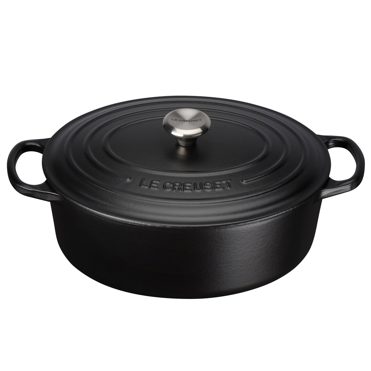 Le Creuset Signature oval gryta 4,1 l Matte Black | Skandinavisk Design | Grytor | Svart