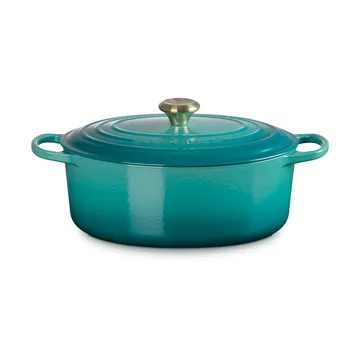 Le Creuset Signature oval gryta 6,3 l - Bleu Riviera - Le Creuset