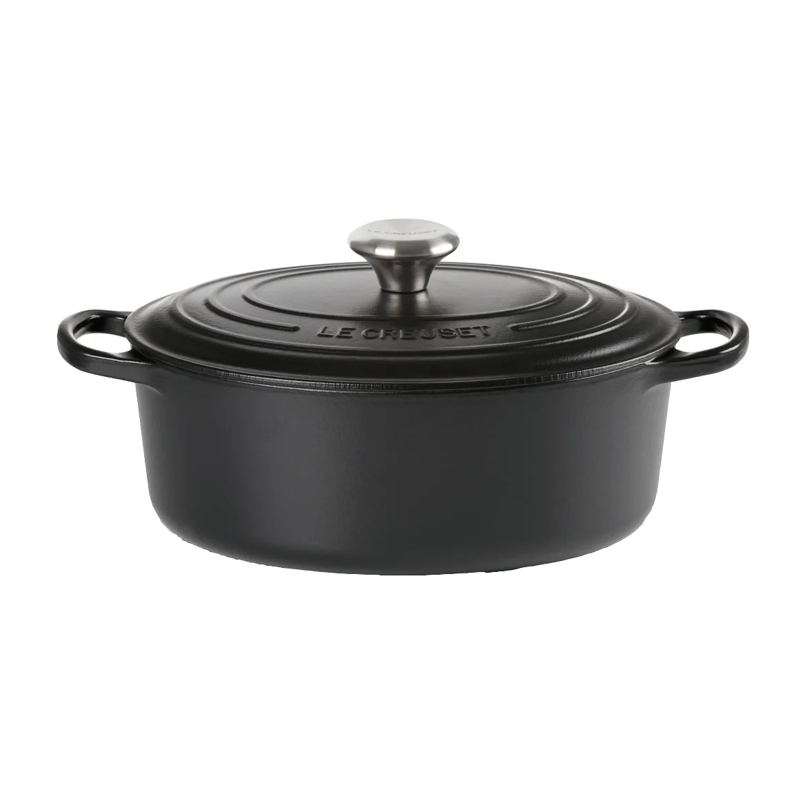Le Creuset Signature oval gryta 6,3 l, Matte black Le Creuset
