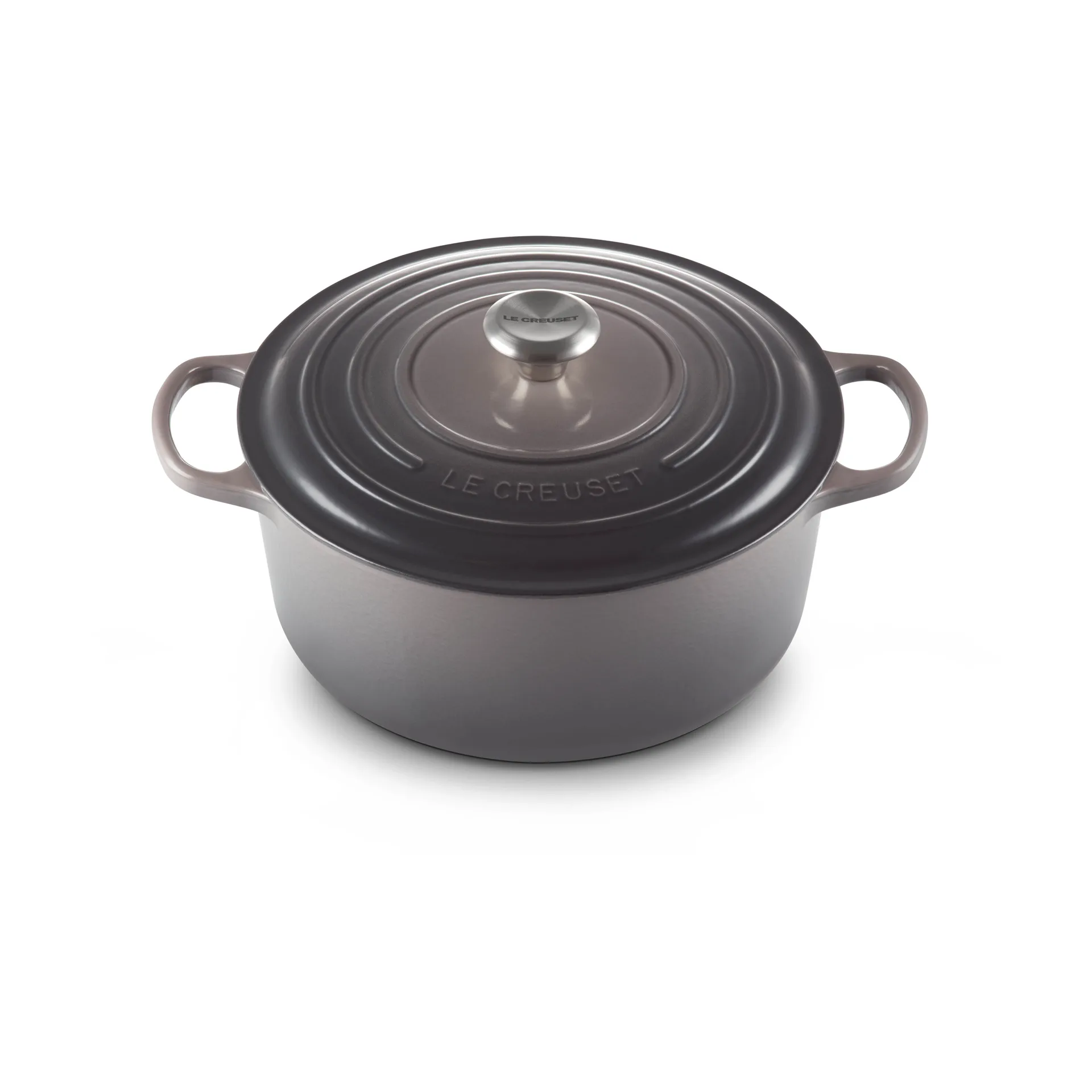 Le Creuset Signature rund gryta 4,2 l, Flint Le Creuset
