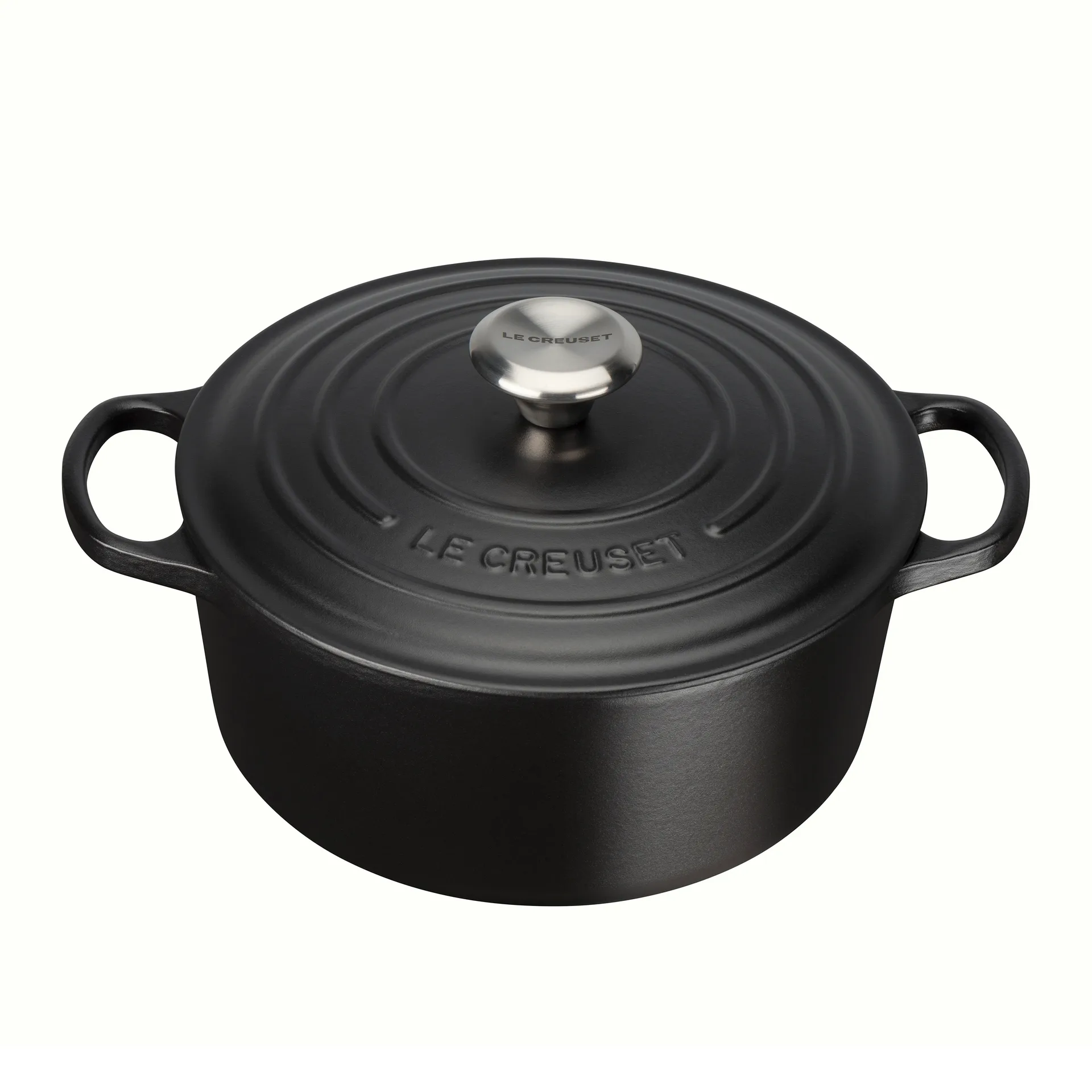 Le Creuset Signature rund gryta 4,2 l, Matte Black Le Creuset