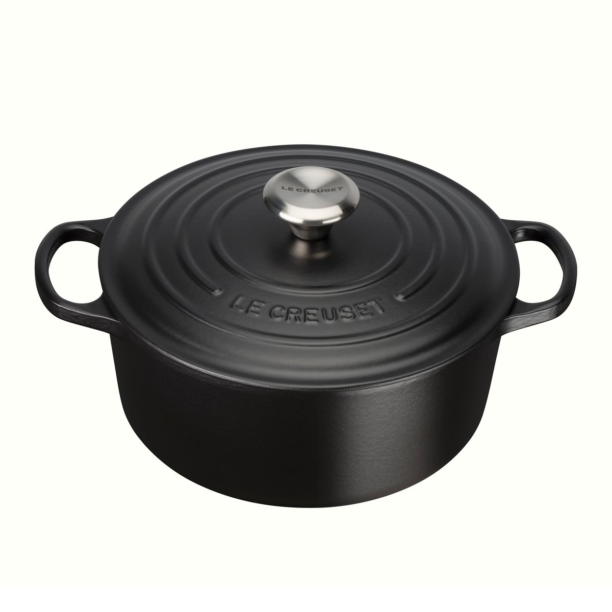 Le Creuset Signature rund gryta 4,2 l Matte Black | Skandinavisk Design | Grytor | Svart