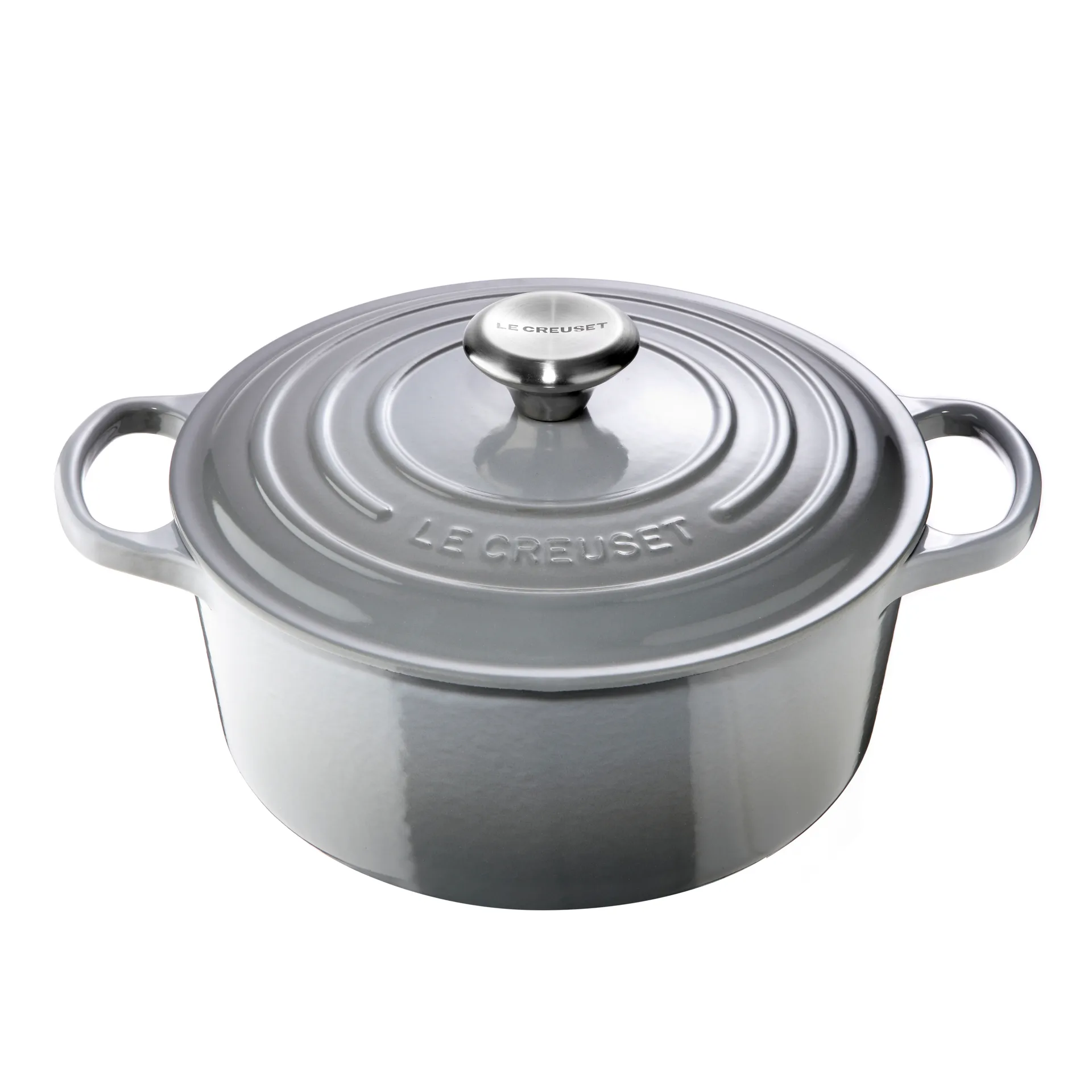 Le Creuset Signature rund gryta 4,2 l, Mist Gray Le Creuset