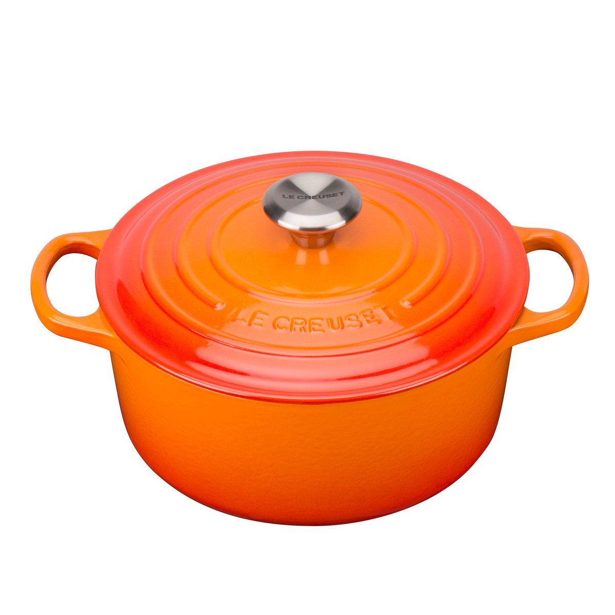 Le Creuset Signature rund gryta 4,2 l Volcanic | Skandinavisk Design | Grytor | Orange