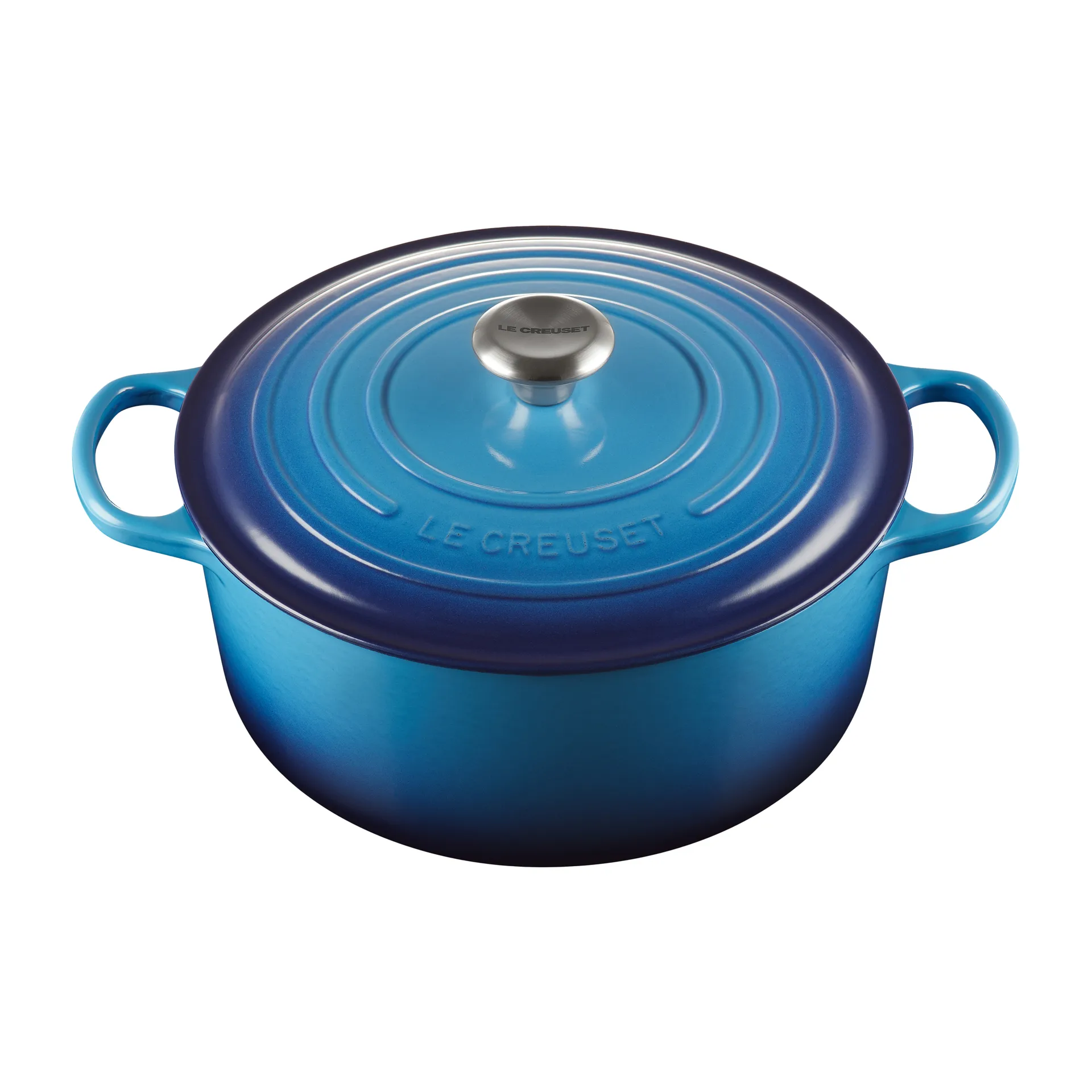 Le Creuset Signature rund gryta 6,7 l, Azure blue Le Creuset