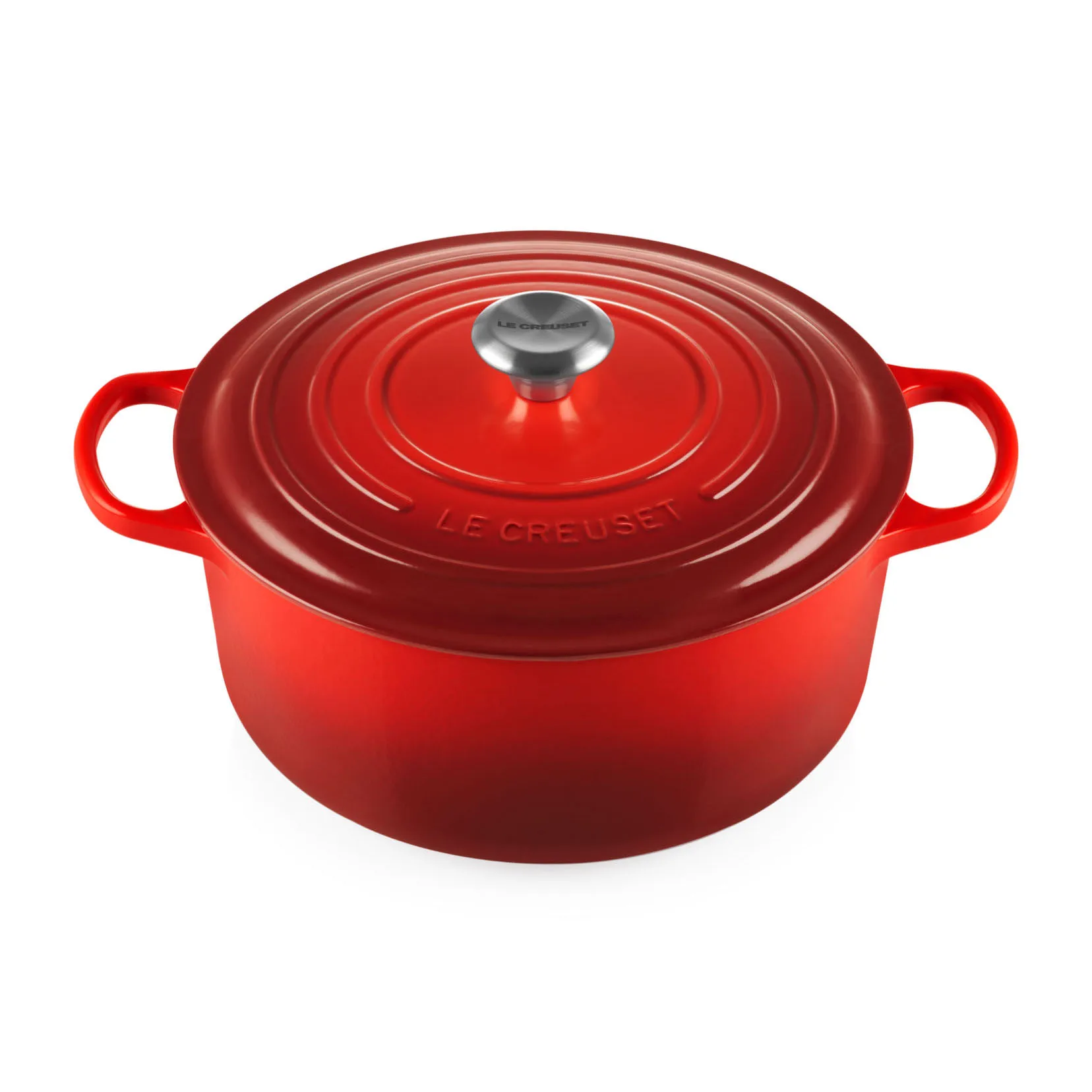 Le Creuset Signature rund gryta 6,7 l, Cerise Le Creuset
