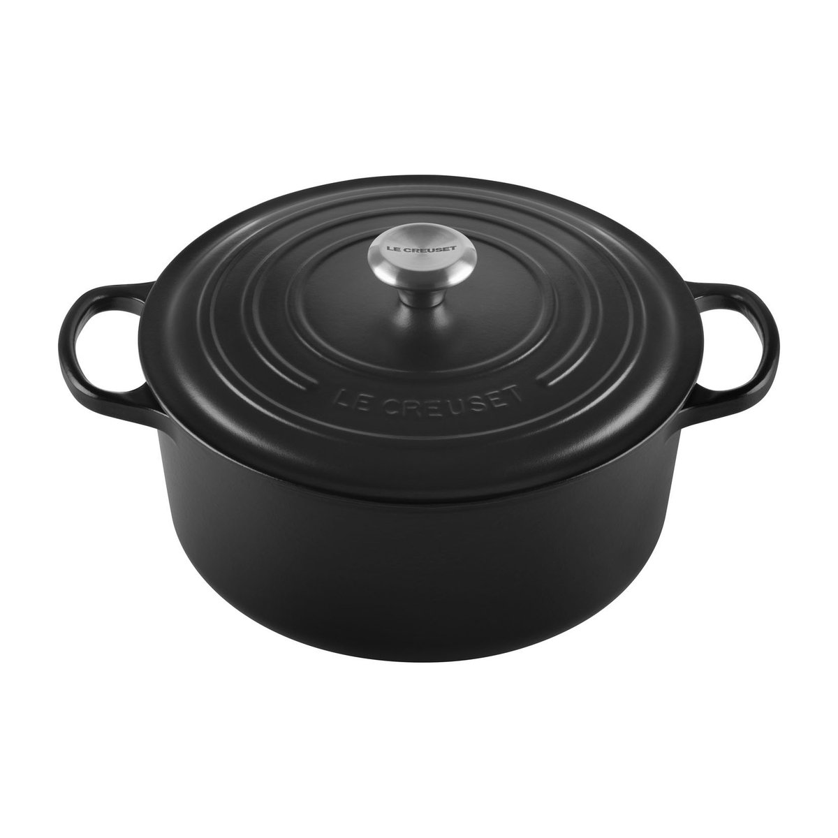 Le Creuset Signature rund gryta 6,7 l Matte black | Skandinavisk Design | Grytor | Svart