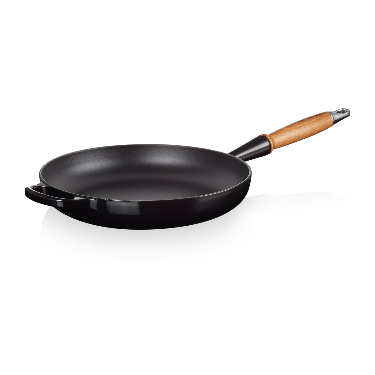 Le Creuset Signature stekpanna trähandtag 28 cm Black Onyx