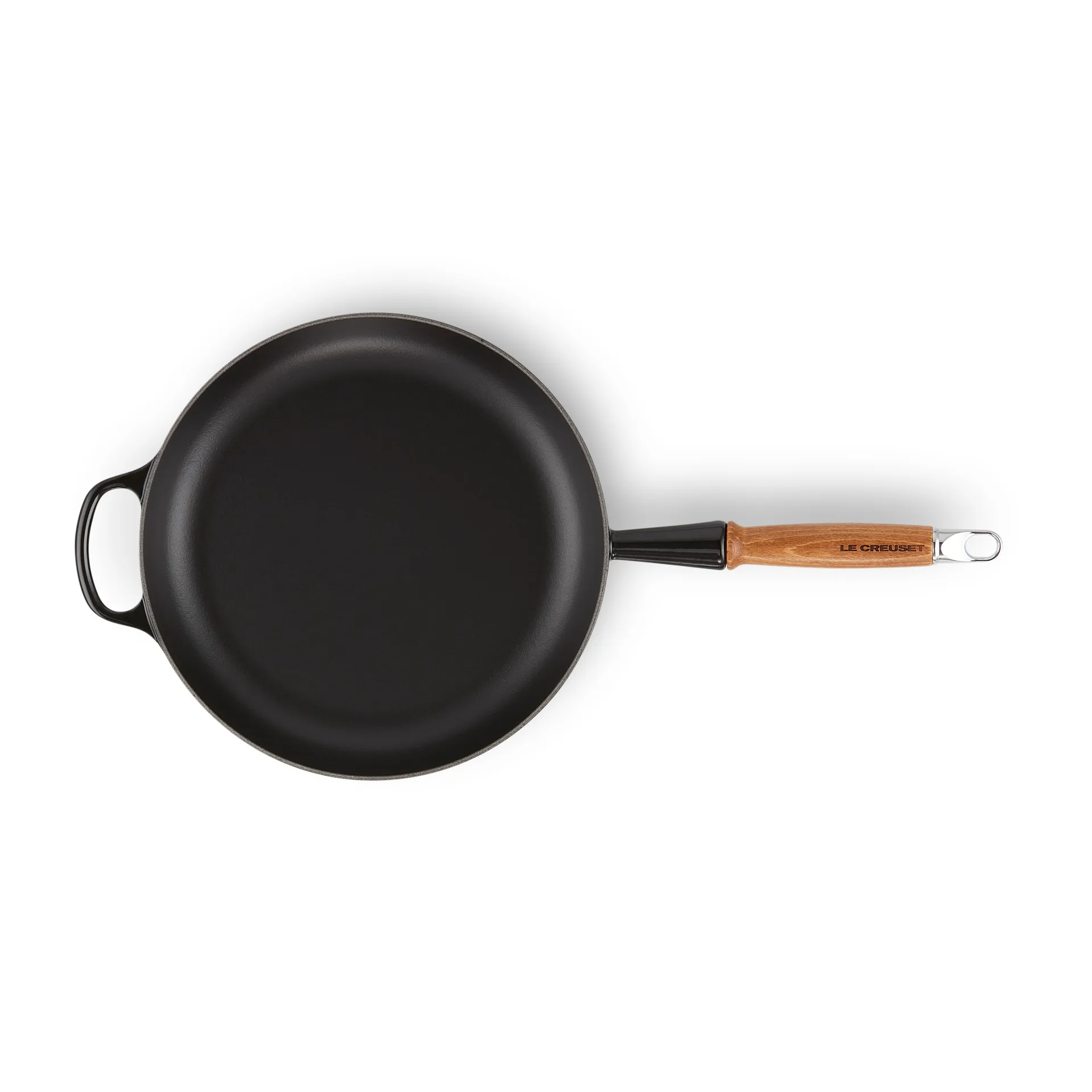 Le Creuset Signature stekpanna trähandtag 28 cm, Black Onyx Le Creuset