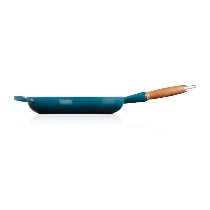 Le Creuset Signature stekpanna trähandtag 28 cm - Deep Teal - Le Creuset