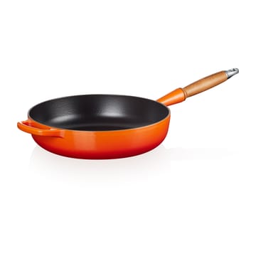 Le Creuset Signature traktörpanna trähandtag 28 cm - Flame - Le Creuset