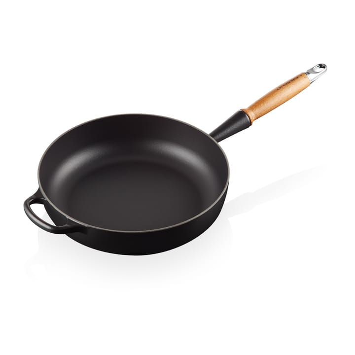 Le Creuset Signature traktörpanna trähandtag 28 cm - Matte Black - Le Creuset