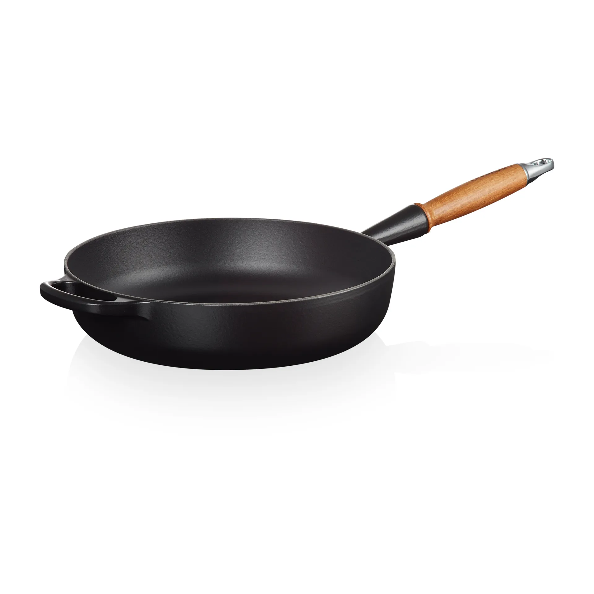 Le Creuset Signature traktörpanna trähandtag 28 cm, Matte Black Le Creuset