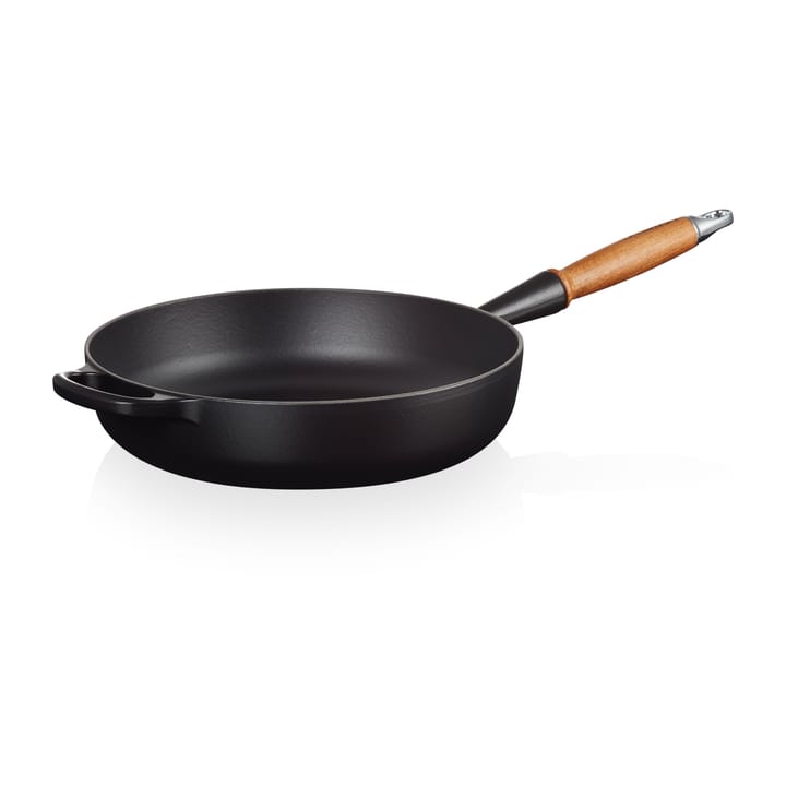 Le Creuset Signature traktörpanna trähandtag 28 cm - Matte Black - Le Creuset