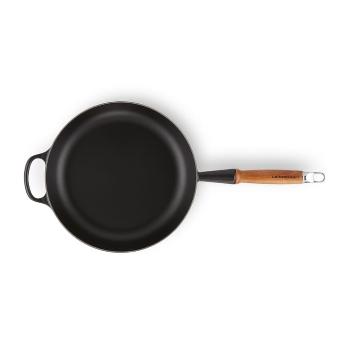 Le Creuset Signature traktörpanna trähandtag 28 cm - Matte Black - Le Creuset