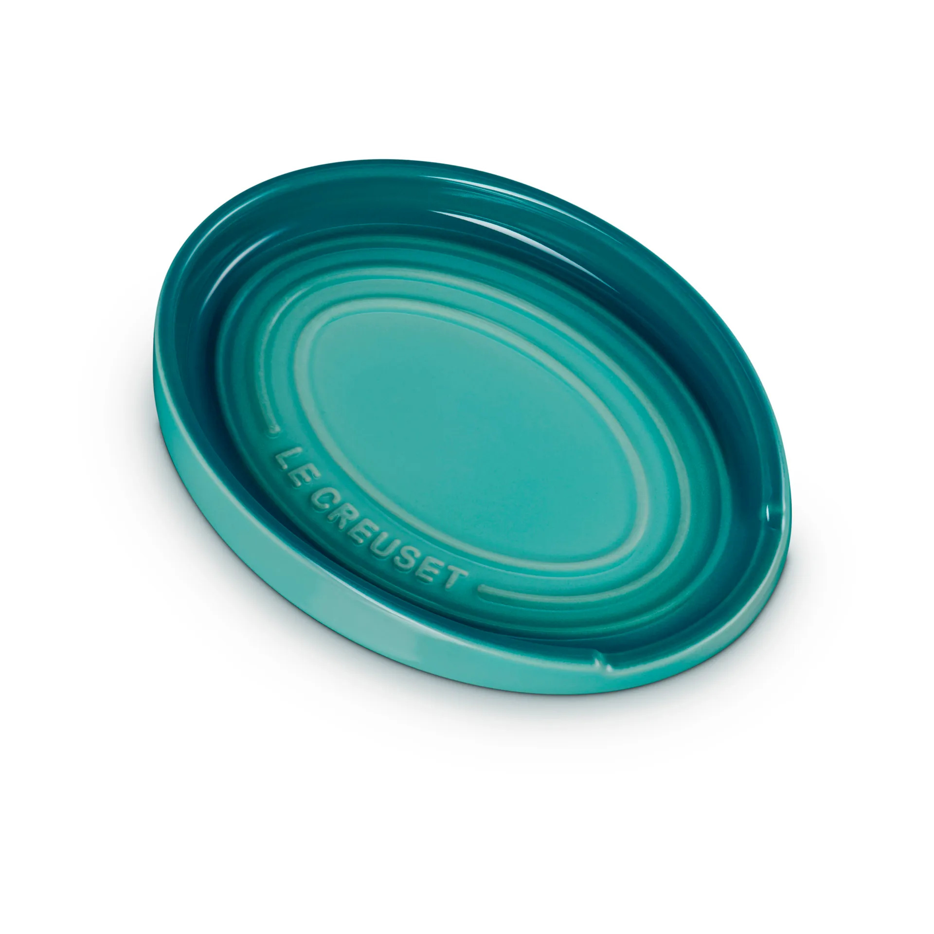 Oval hållare till grytsked, Bleu Riviera Le Creuset