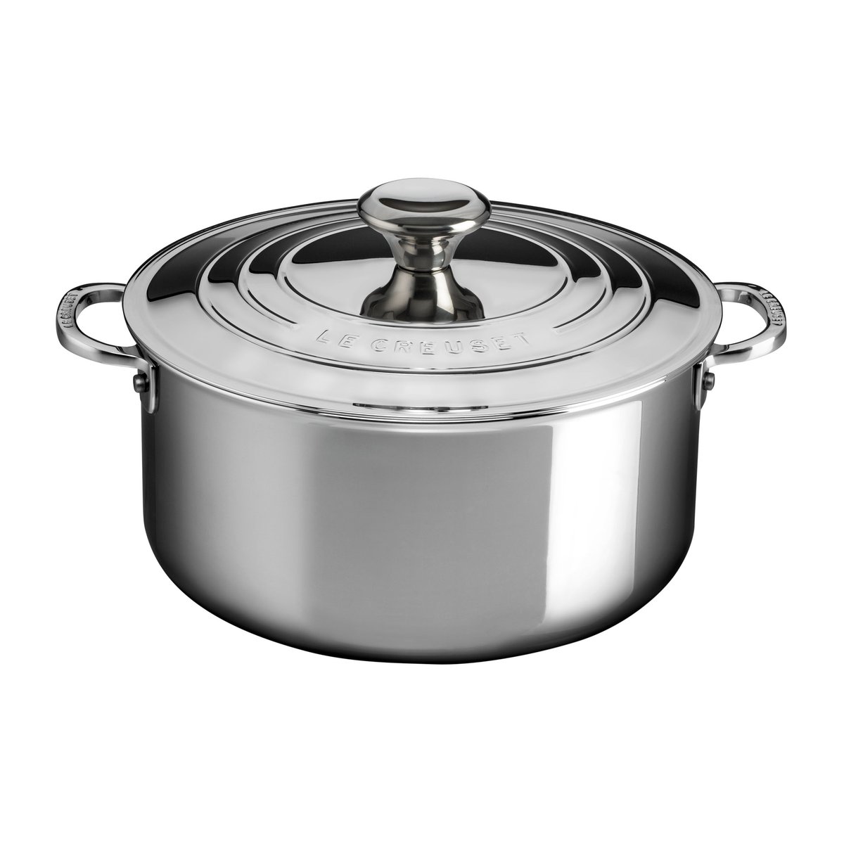 Le Creuset Signature 3-Ply gryta med lock 5,3 l | Skandinavisk Design | Grytor | Silverfärgad
