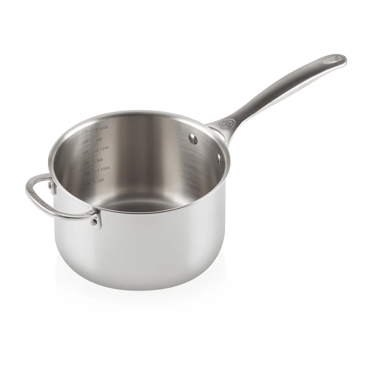Signature 3-Ply kastrull med lock hjälphandtag, 3,8 l Le Creuset