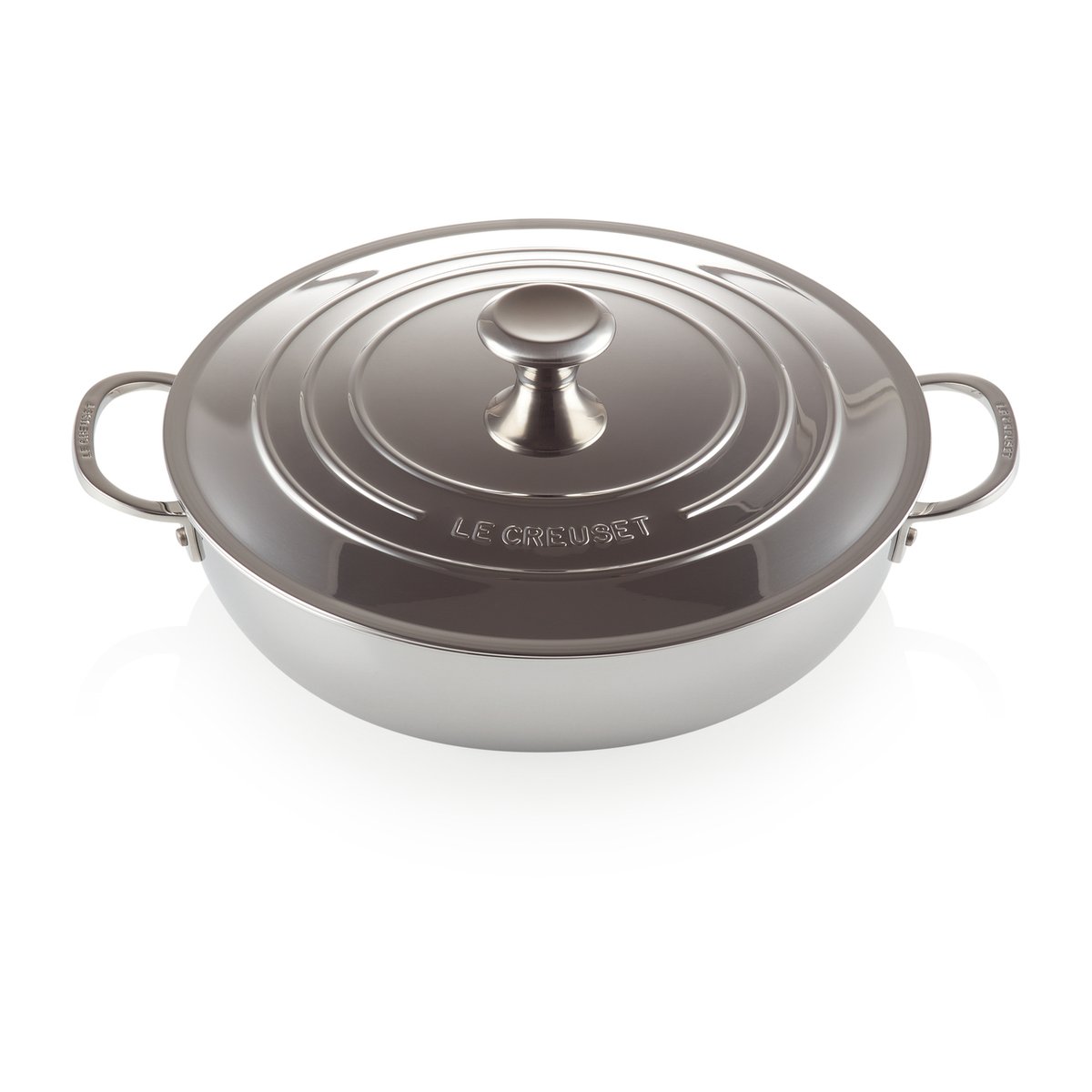 Le Creuset Signature 3-Ply låg gryta med lock 4,8 l