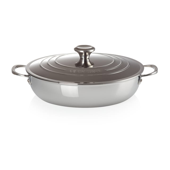 Signature 3-Ply låg gryta med lock - 4,8 l - Le Creuset