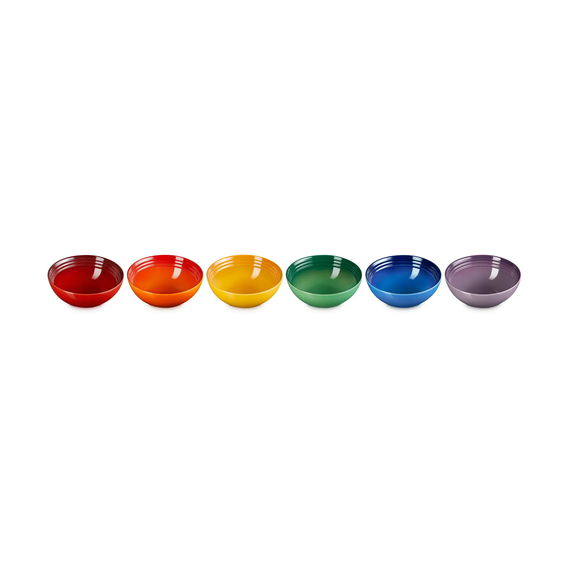 Signature stengods djup tallrik 6-delar, Rainbow Le Creuset