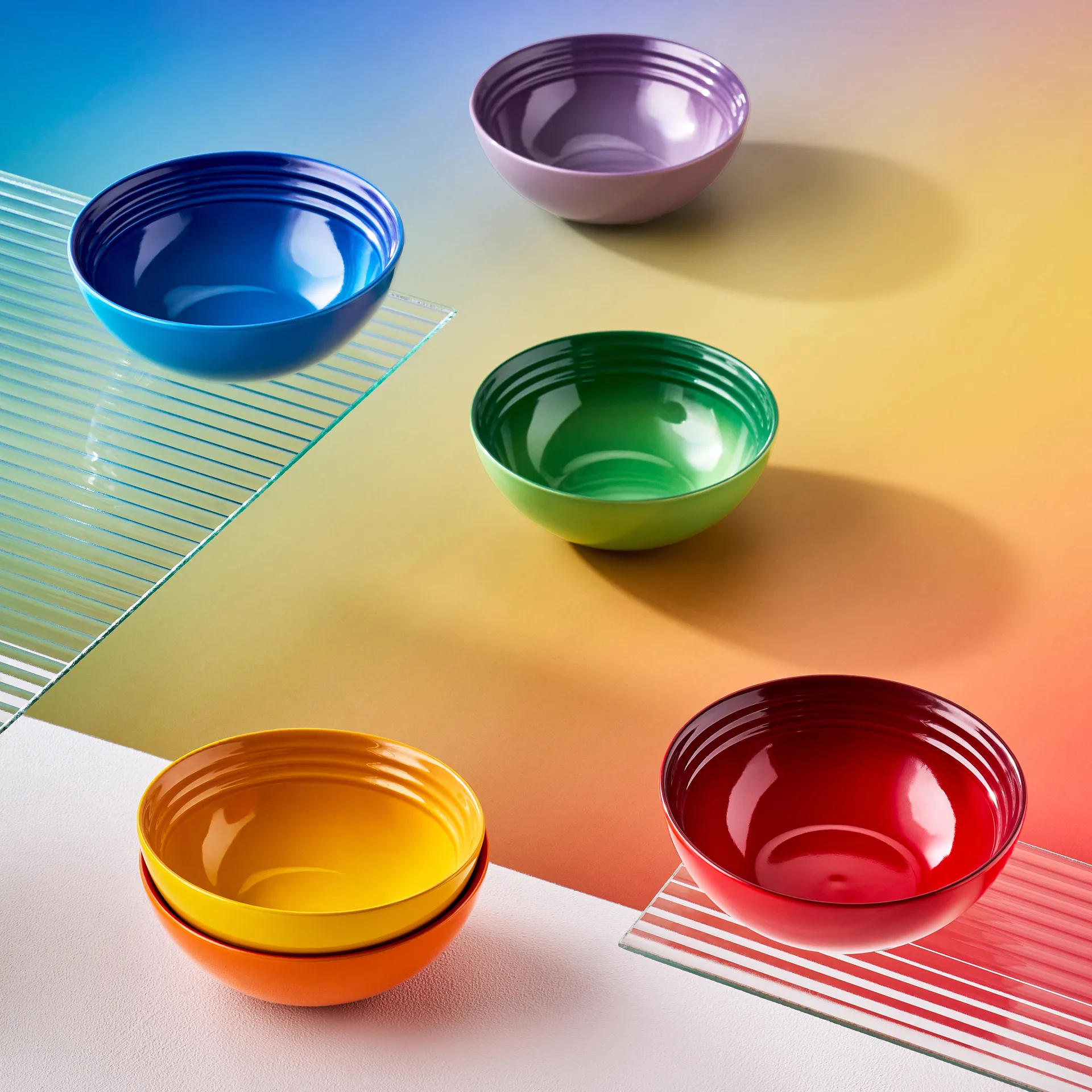 Signature stengods djup tallrik 6-delar, Rainbow Le Creuset