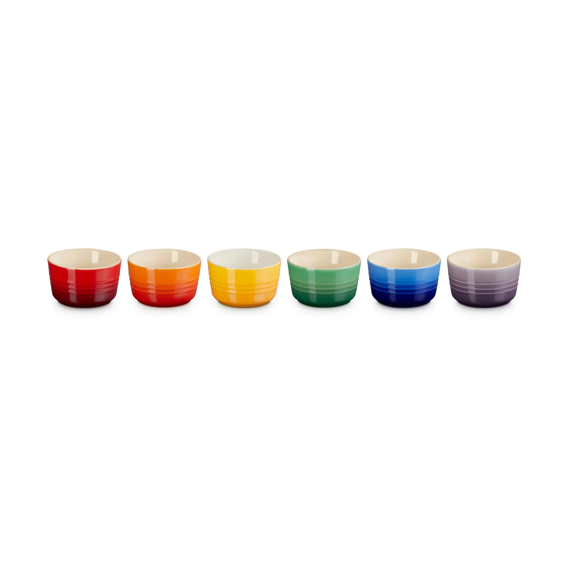 Signature stengods miniramekin 6-delar, Rainbow Le Creuset