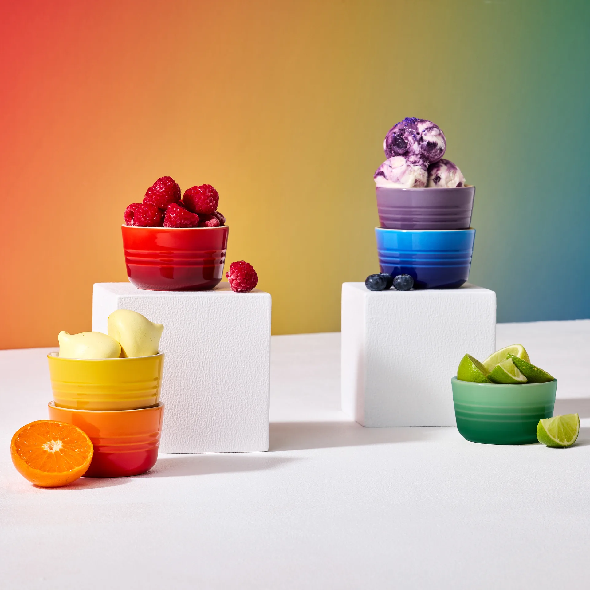 Signature stengods miniramekin 6-delar, Rainbow Le Creuset