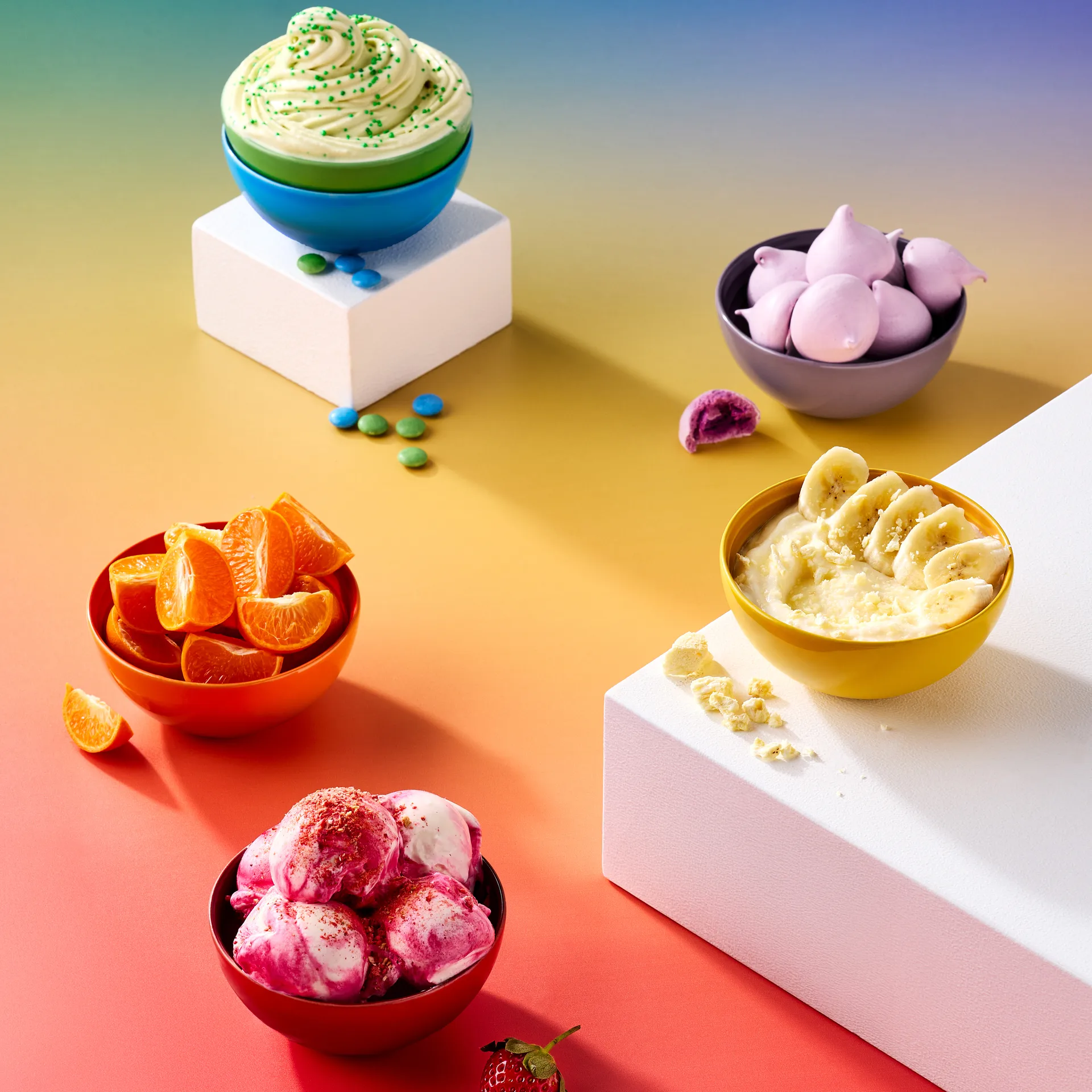 Signature stengods snacksskål 6-delar, Rainbow Le Creuset