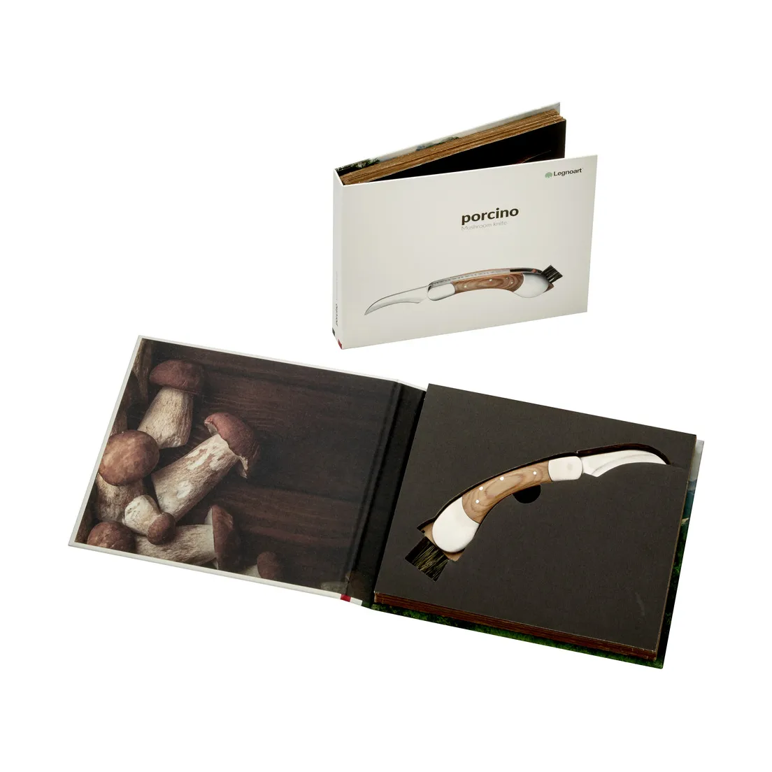 Legnoart PORCINO svampkniv, Ljust träskaft-matt stål Legnoart