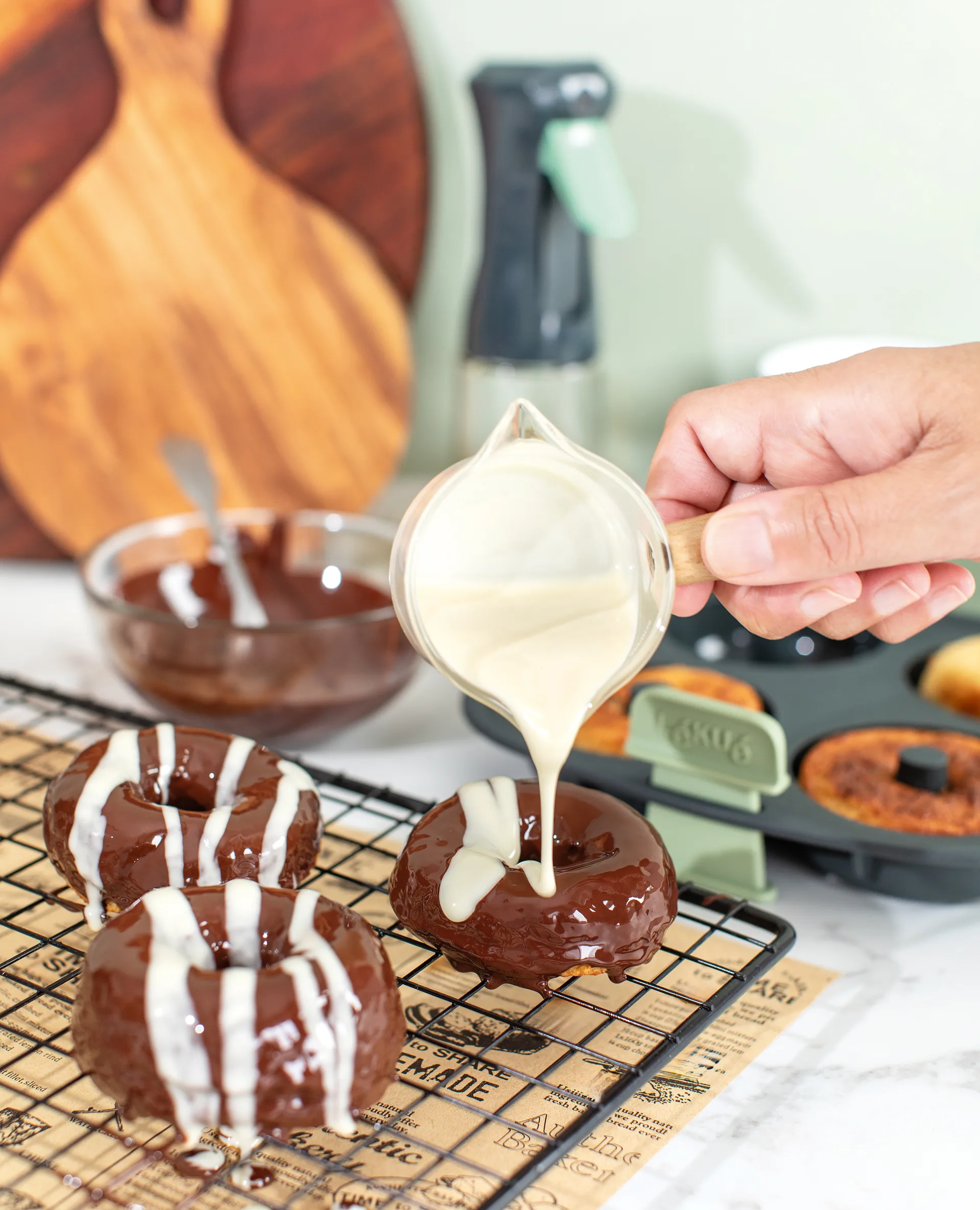 Lékué Air fryer doughnutsform 4st, Grey Lékué