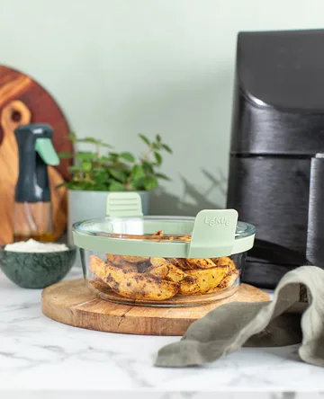 Lékué Air fryer rund glasform - Transparent - Lékué