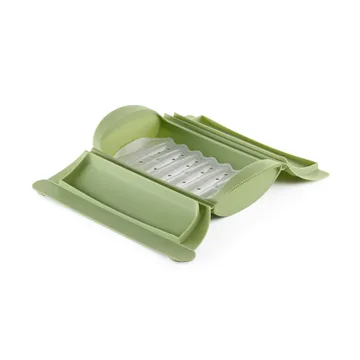 Lékué ångkokare - Grön, med bricka, 2-pack - Lékué