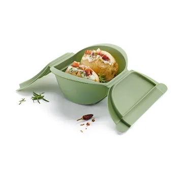 Lékué ångkokare - Grön, stor, 4-pack - Lékué