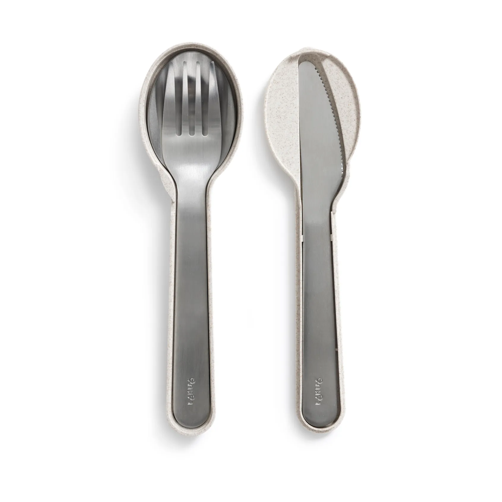 Lékué bestickset med fodral 5 delar, Beige Lékué