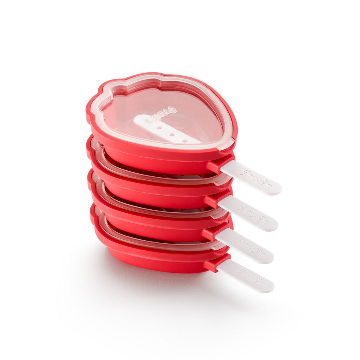 Lékué isglassformar jordgubb 4-pack Röd | Skandinavisk Design | Övriga köksredskap | Röd