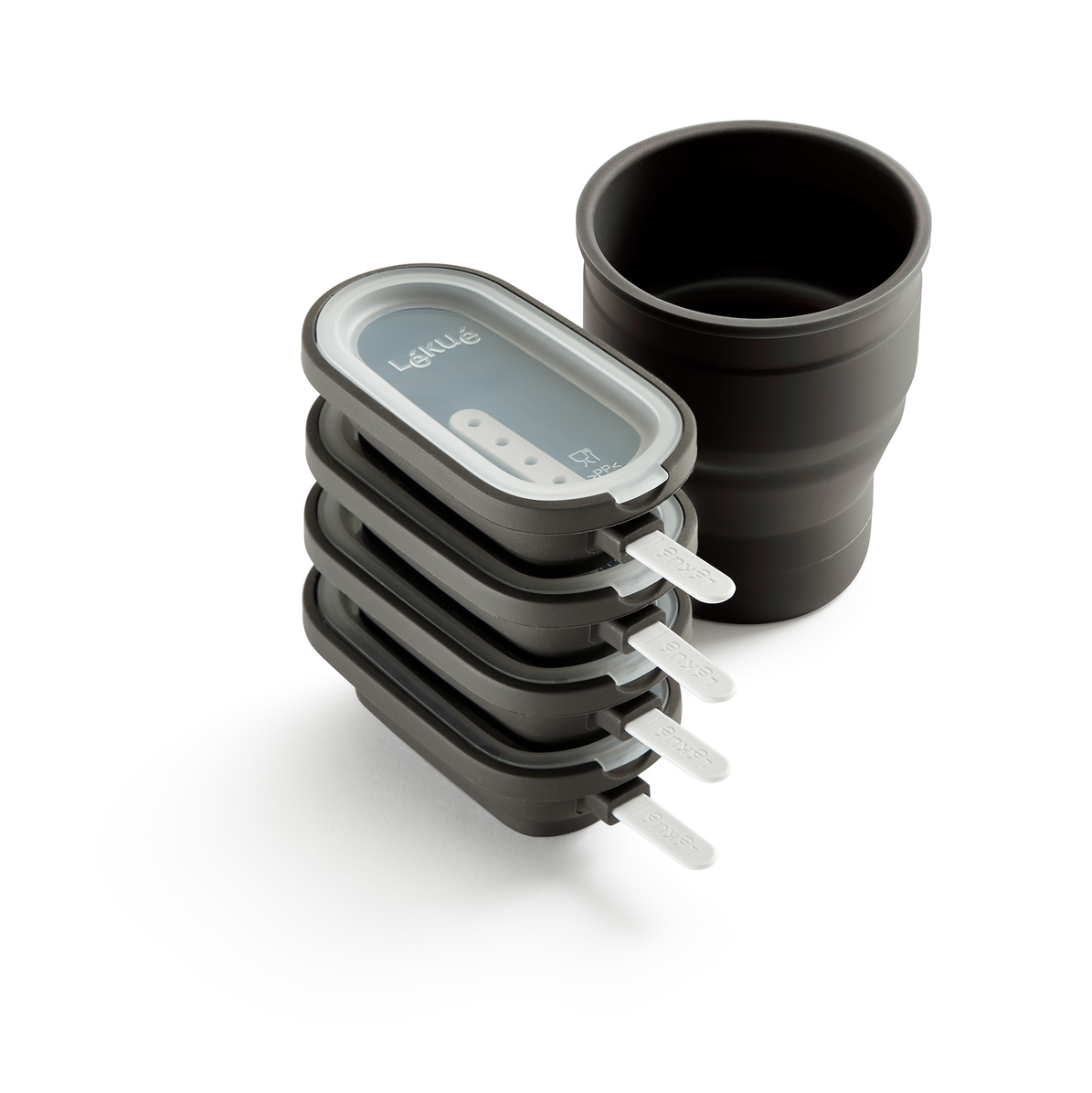 Lékué klassiska glassformar 4-pack Brun | Skandinavisk Design | Övriga köksredskap | Brun