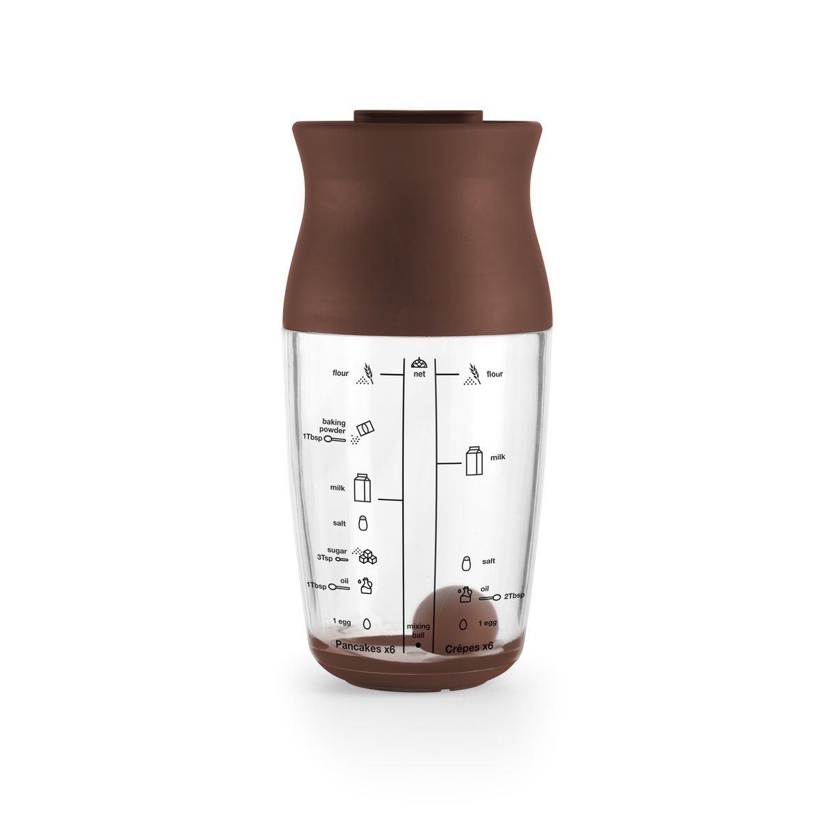 Lékué pannkaksblandare shaker Brun | Skandinavisk Design | Shakers | Brun