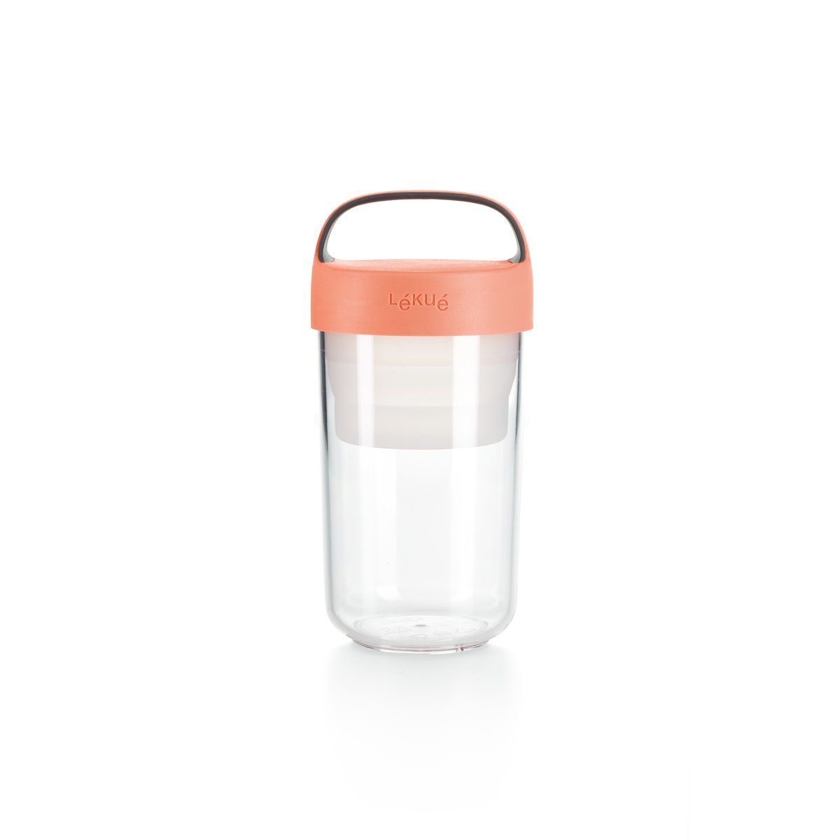 Lékué To Go burk 0,6 L Coral | Skandinavisk Design | Matlådor | Rosa