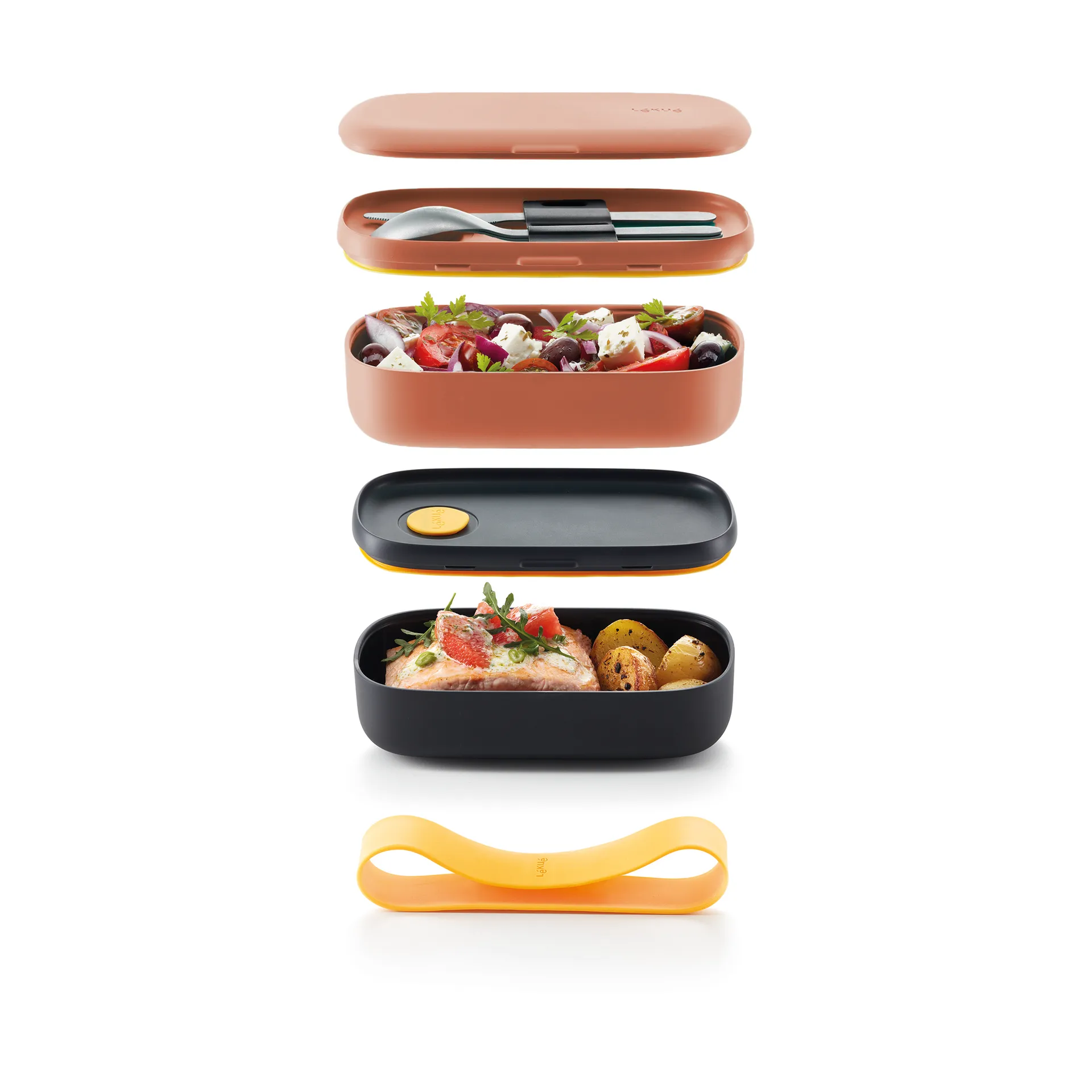 Lékué To Go matlåda 1 L, Coral Lékué